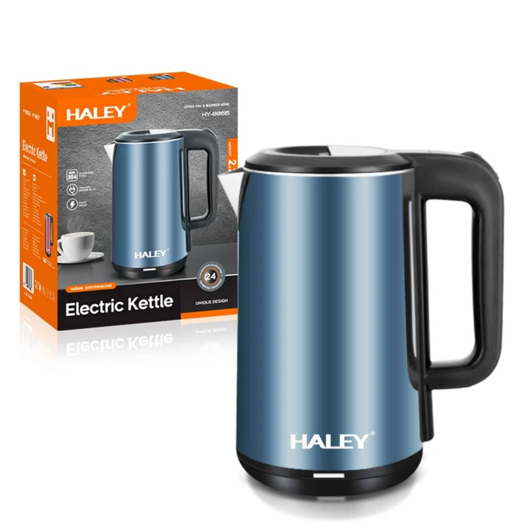 HY-8866 غلاية HALEY الكهربائية – 2.4 لتر، 1800 واط، تصميم معدني أنيق