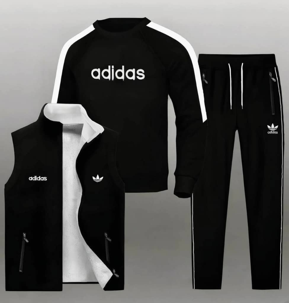 بجاما رجالي 3 قطع بنطال كنزة فليس فيست مبطن فرو  قماش فليس ميكرو