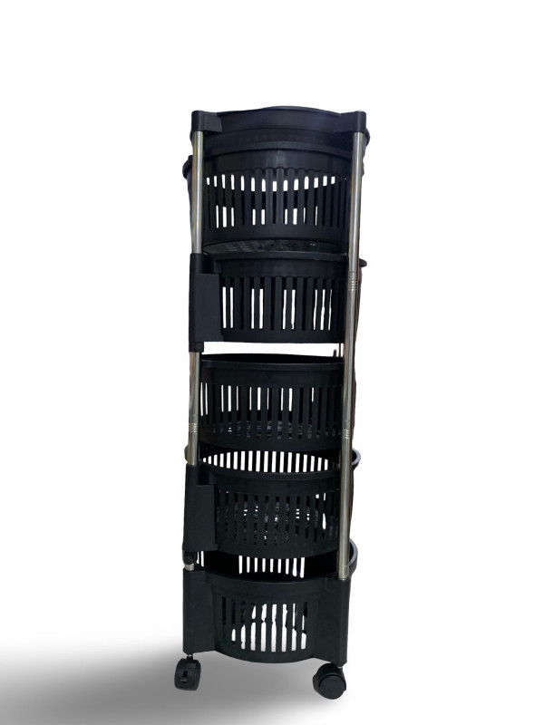 عربت تخزين متعددة الطبقات مع عجلات