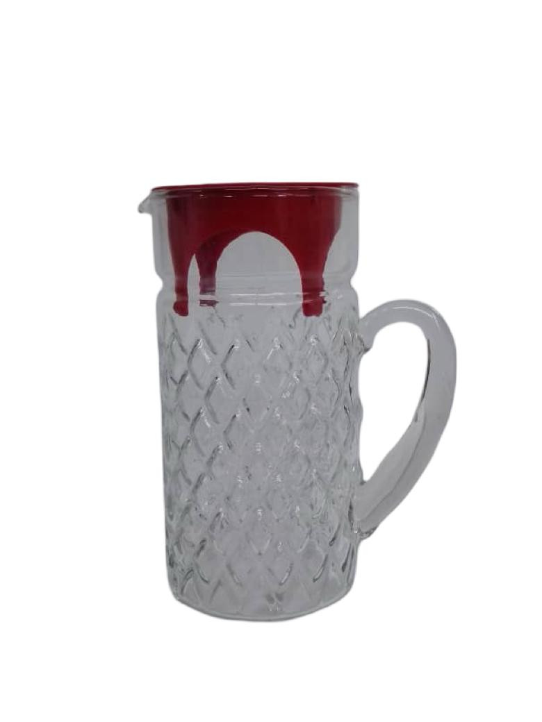 كوب زجاجي مزخرف بمقبض