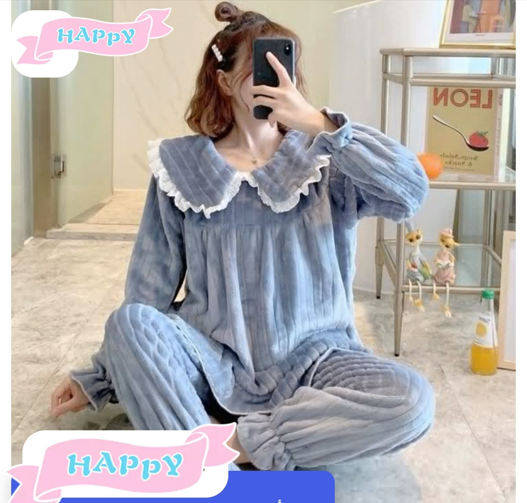 طقم بيجاما نسائي فرو