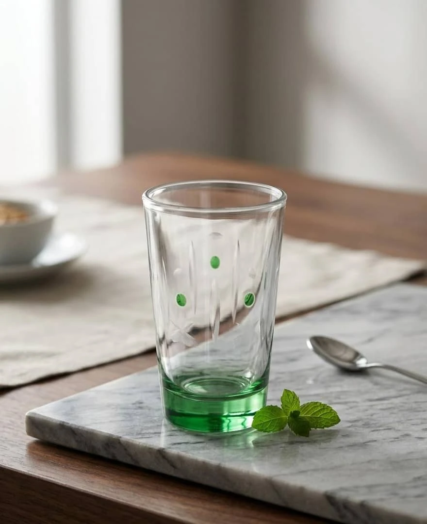 كاسات زجاجية طويلة