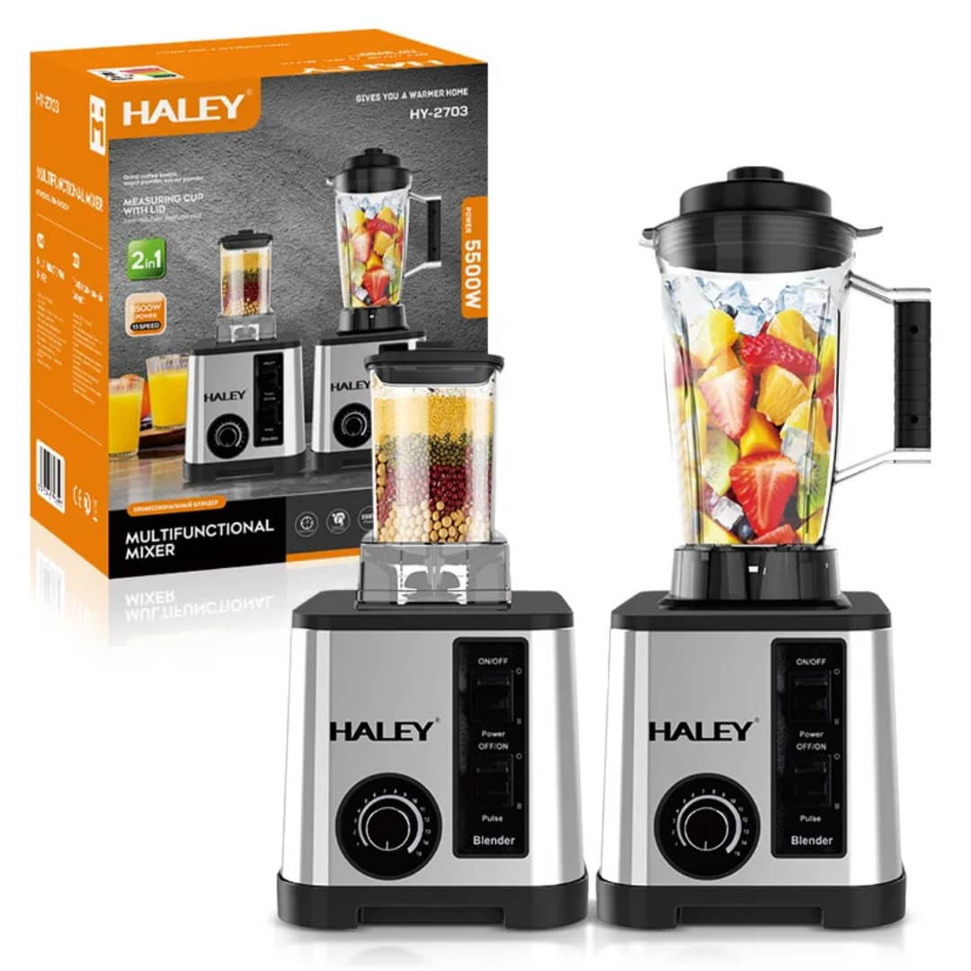 HY-2703 خلاط HALEY متعدد الوظائف – قوة 5500واط وتنظيف تلقائي بلمسة زر