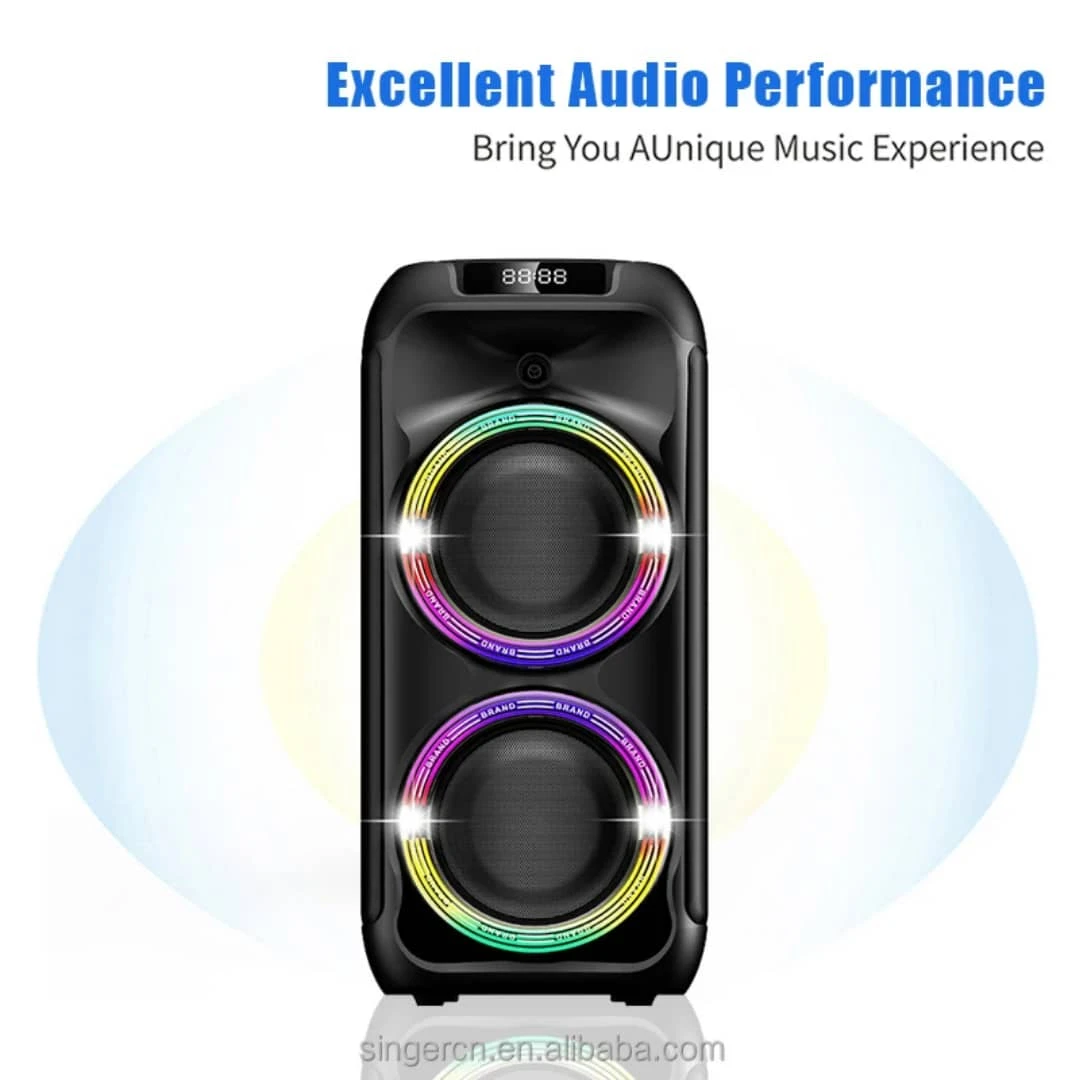 سبيكر بطارية 6.5 إنش × 2 – صوت قوي + مايك + ريموت