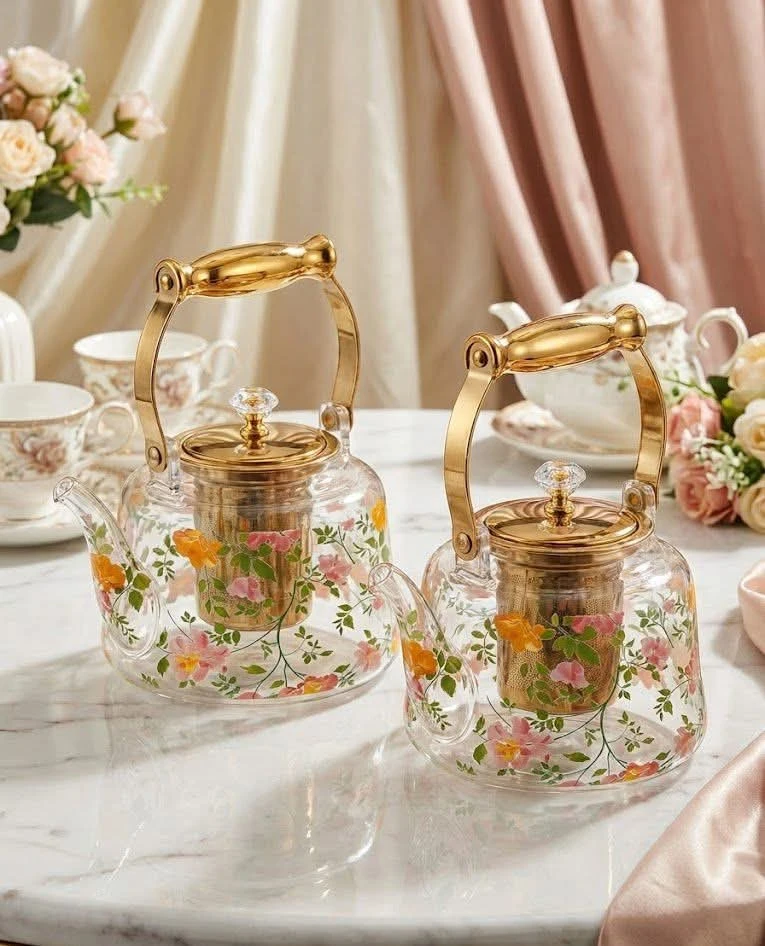 طقم اباريق شاي ثلاثي بايركس حراري