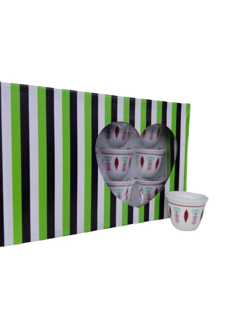 طقم فناجين قهوة مزخرفة