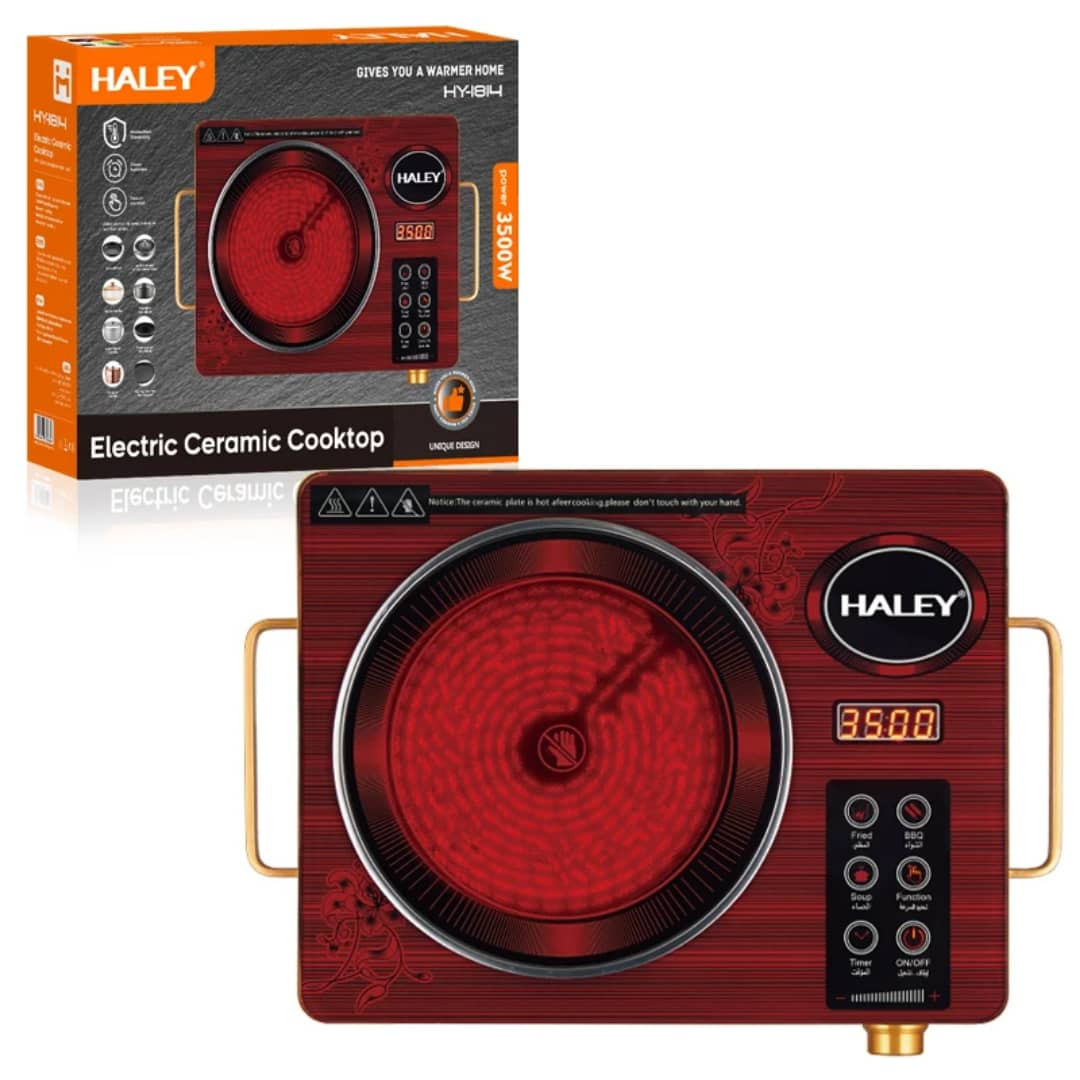 HY-1814 موقد HALEY السيراميكي الذكي – 3500 واط وتحكم رقمي