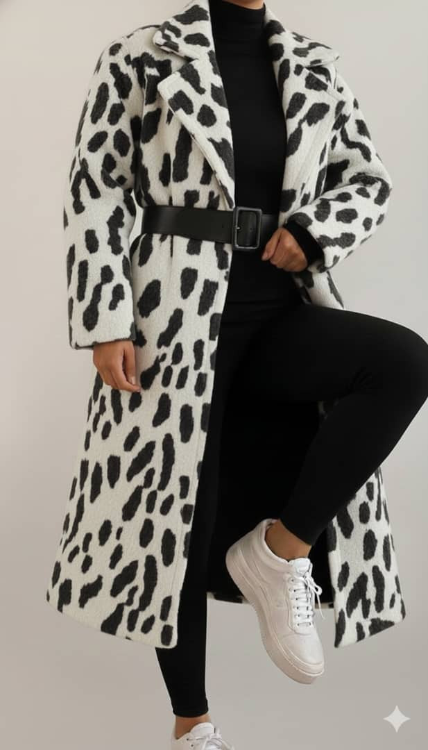 مانطو  جوخ بوكليه ايطالي بيجنن مع سنتور جلد