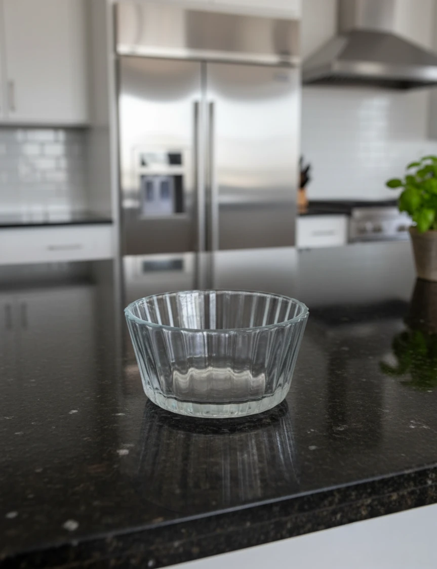 وعاء تقديم زجاجي صغير