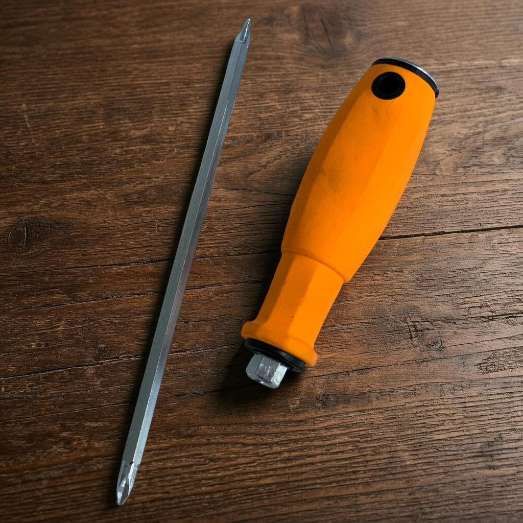 مفك براغي يدوي بمقبض مريح وراس مزدوج