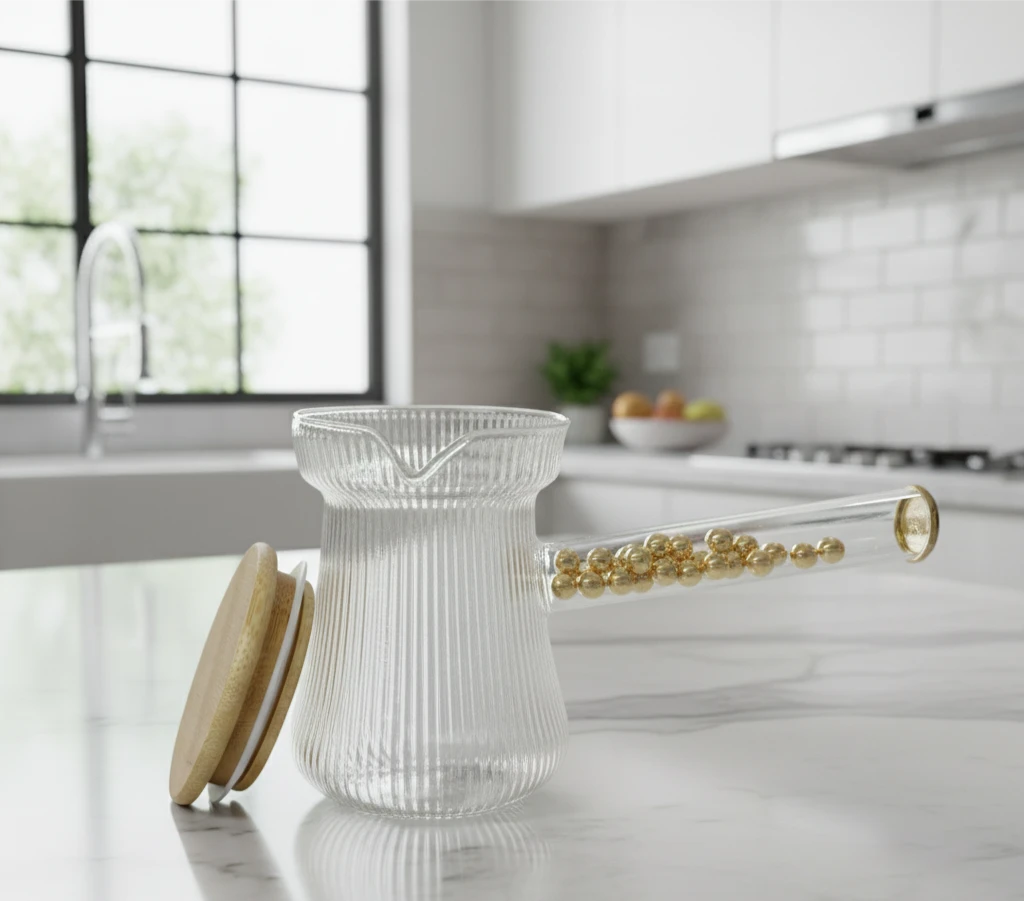 ابريق قهوة زجاجي مقاوم للحرارة