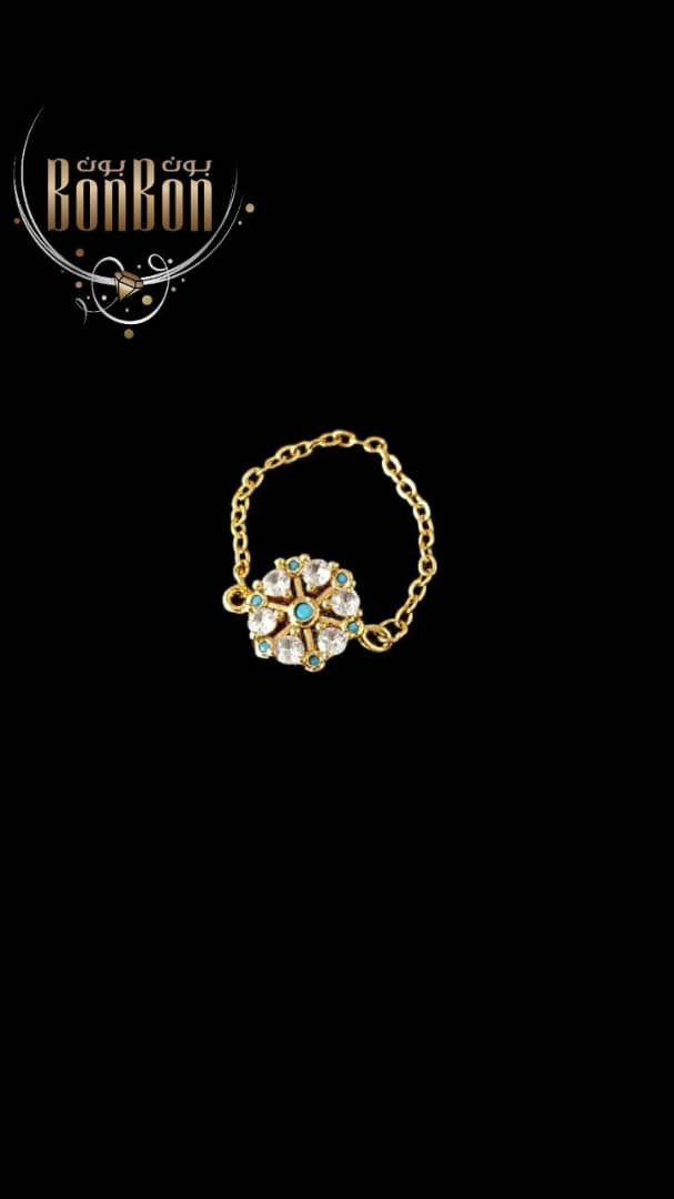 خاتم برازيلي سلسله لون ذهبي ثابت