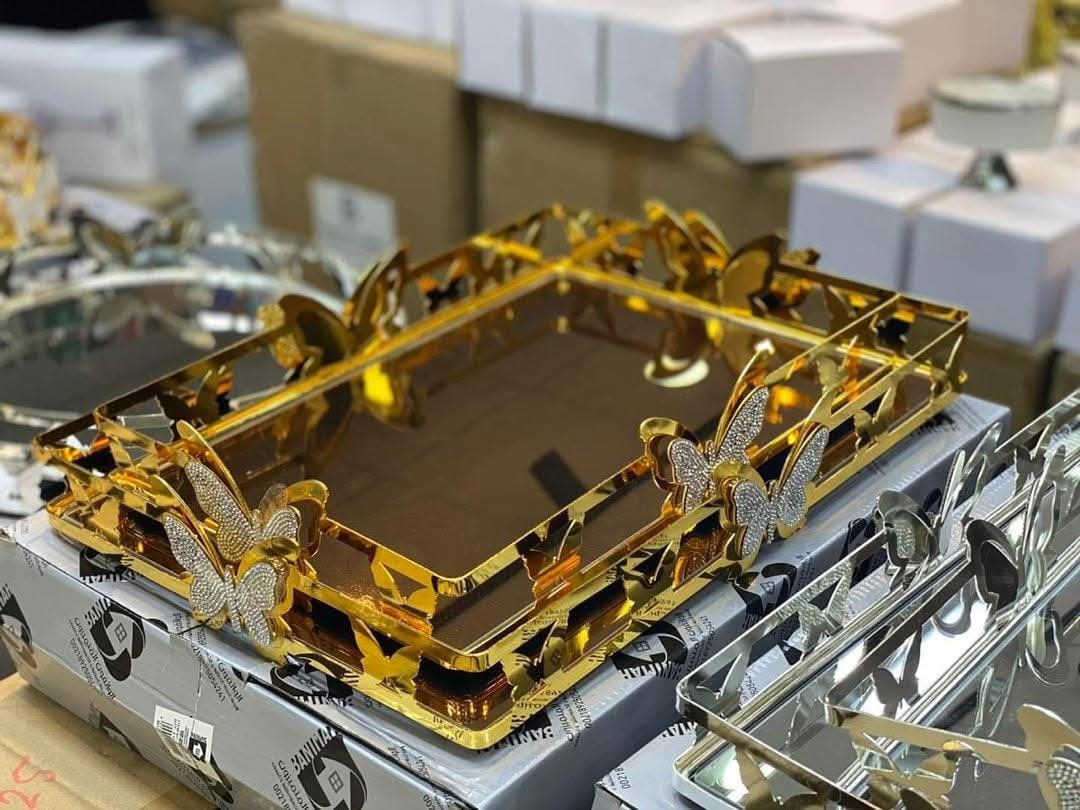 صواني بلور الفراشه ثقيل