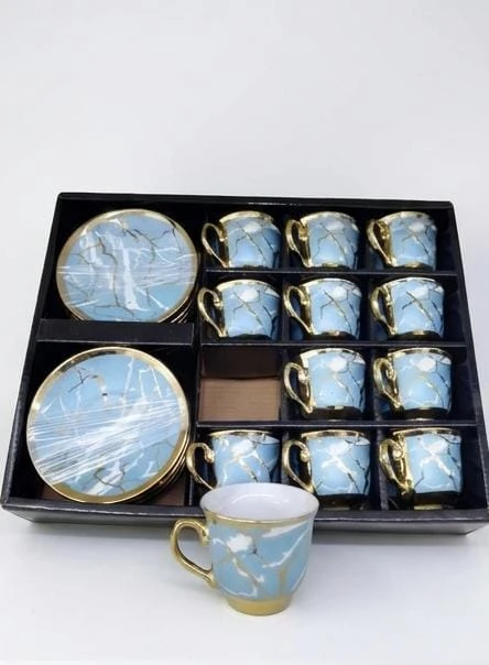 طقم اكواب وصحون فاخرة