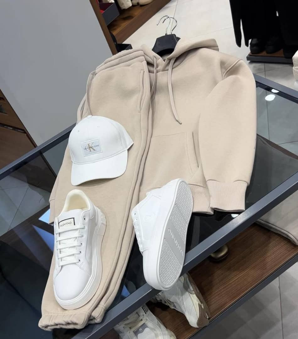 بجاما رجالي وبتنلبس كوبل هودي سادة فليس قطن كومباكت تركي مستورد