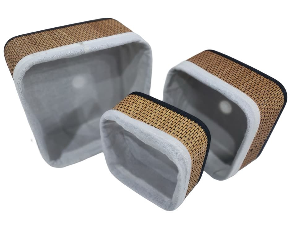 سلة تخزين منسوجة