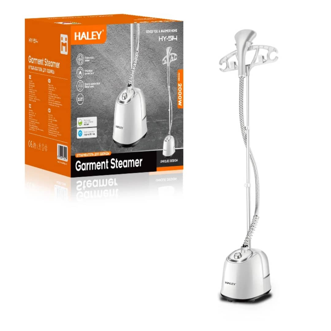 HY-514 مكواة بخار HALEY اليدوية – 1800 واط، خزان 1.8 لتر، بخار مستمر لمدة 50 دقيقة