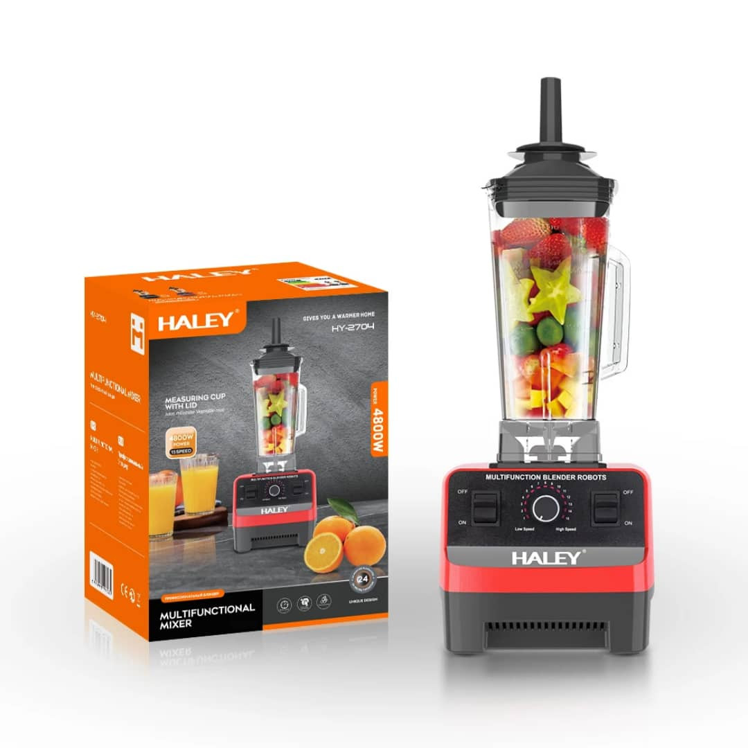 HY-2704 خلاط متعدد الوظائف من HALEY – قوة 4800واط وتنظيف تلقائي بلمسة زر