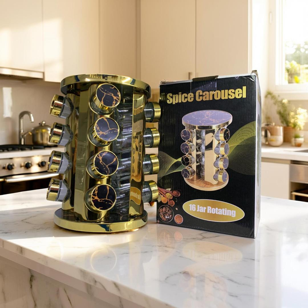 طقم توابل دوار فاخر