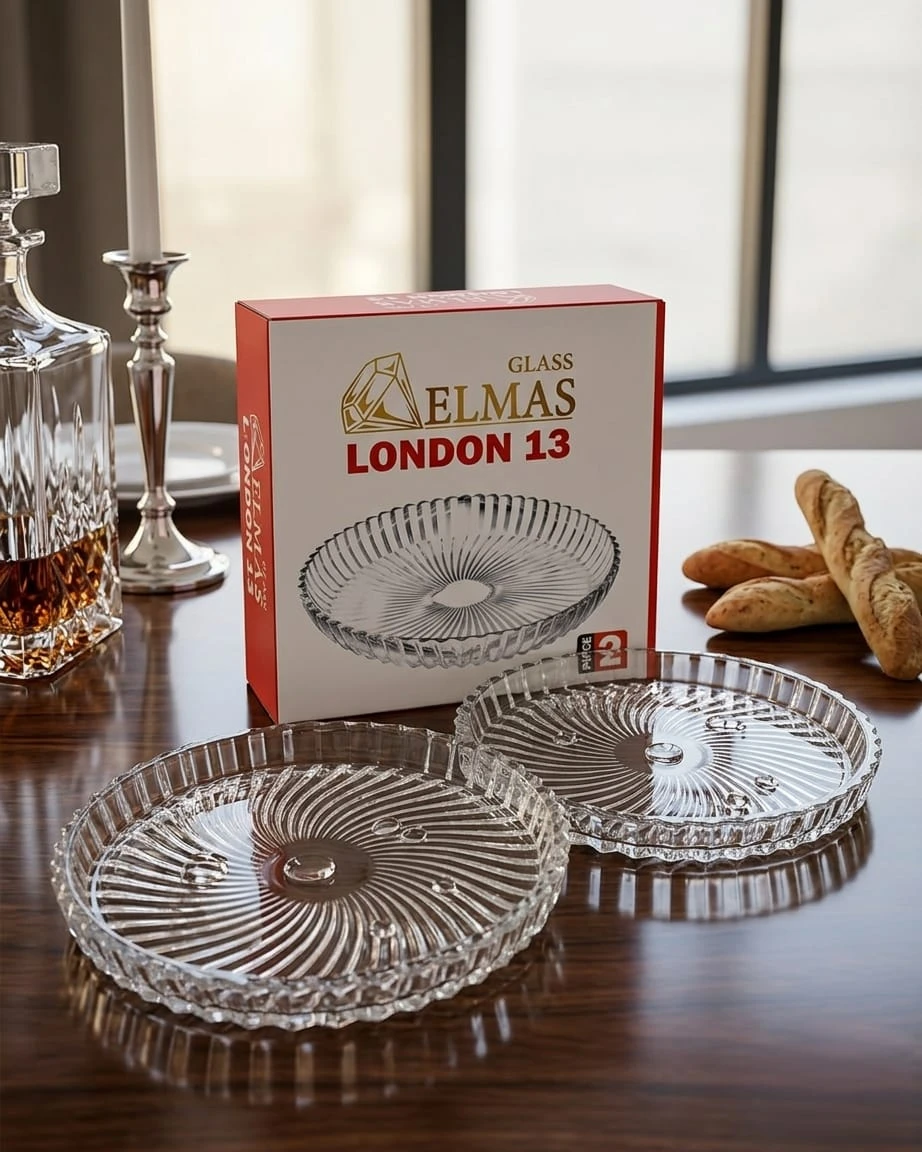 طقم صحون زجاجية ال