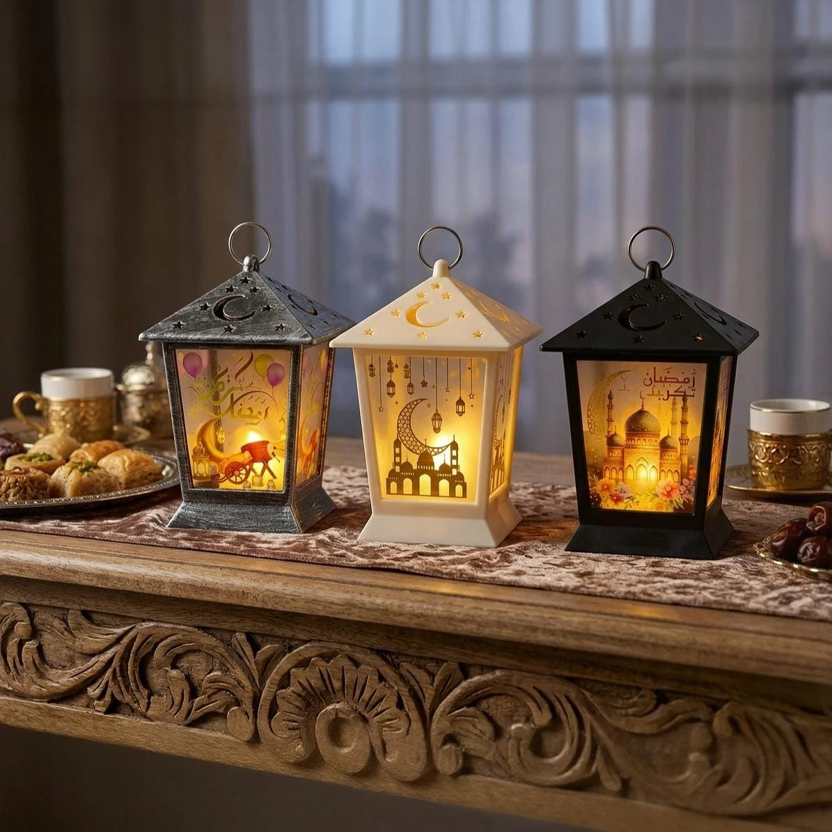 فوانيس رمضان المضيئه بتصميم اسلامي