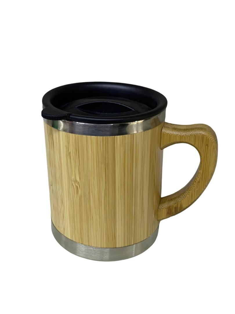 كوب ستانلس بوجه من الخيزران