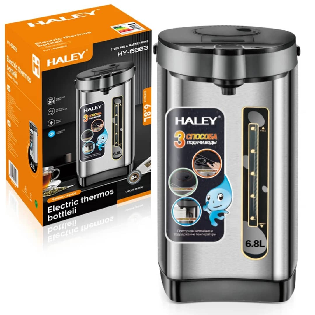 HY-6883 ترمس HALEY الكهربائي – 6.8 لتر، توزيع ذكي للماء