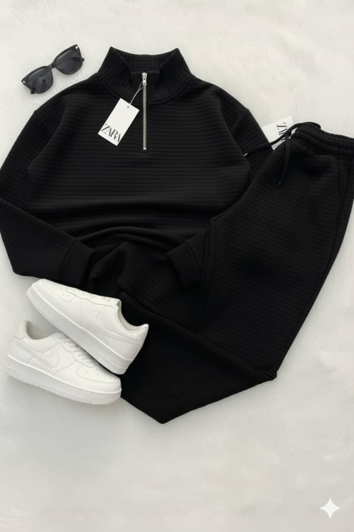 طقم "سبور شيك" رجالي – لمسة ZARA وفخامة القطن التركي