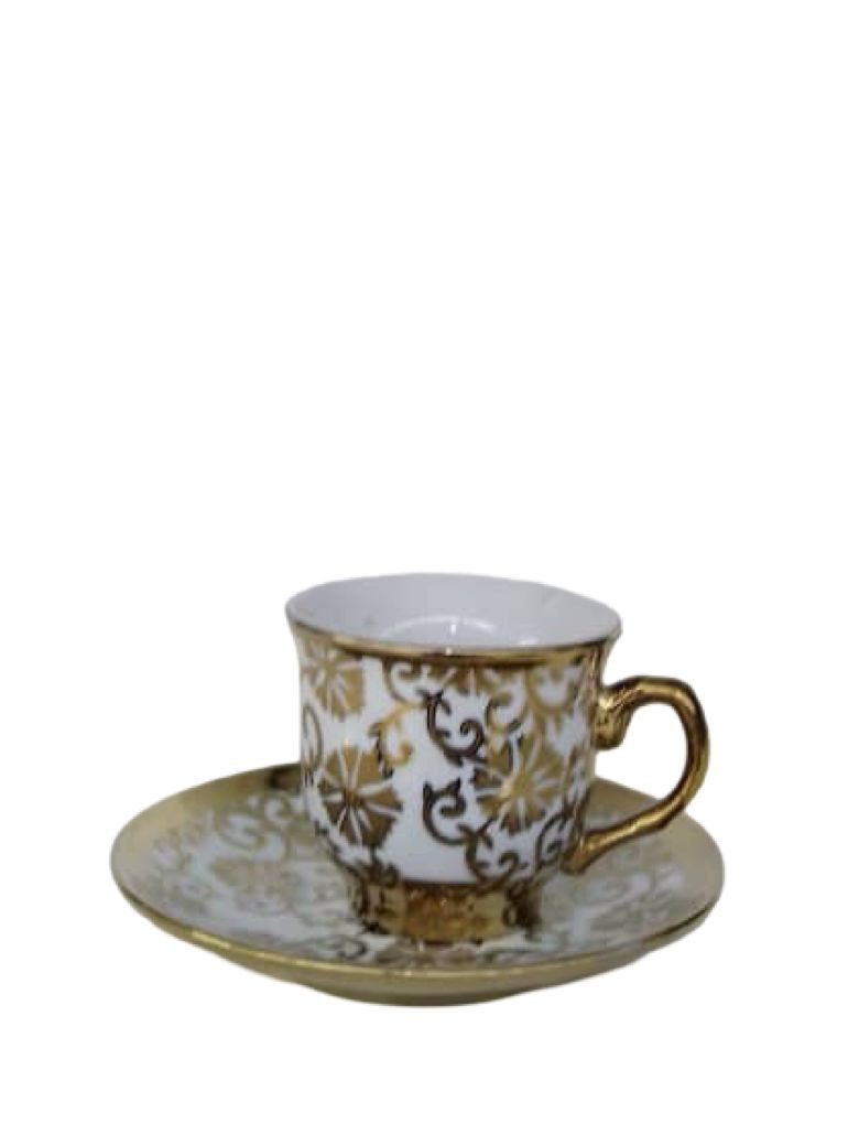 طقم فناجين قهوة فاخر مع صحون