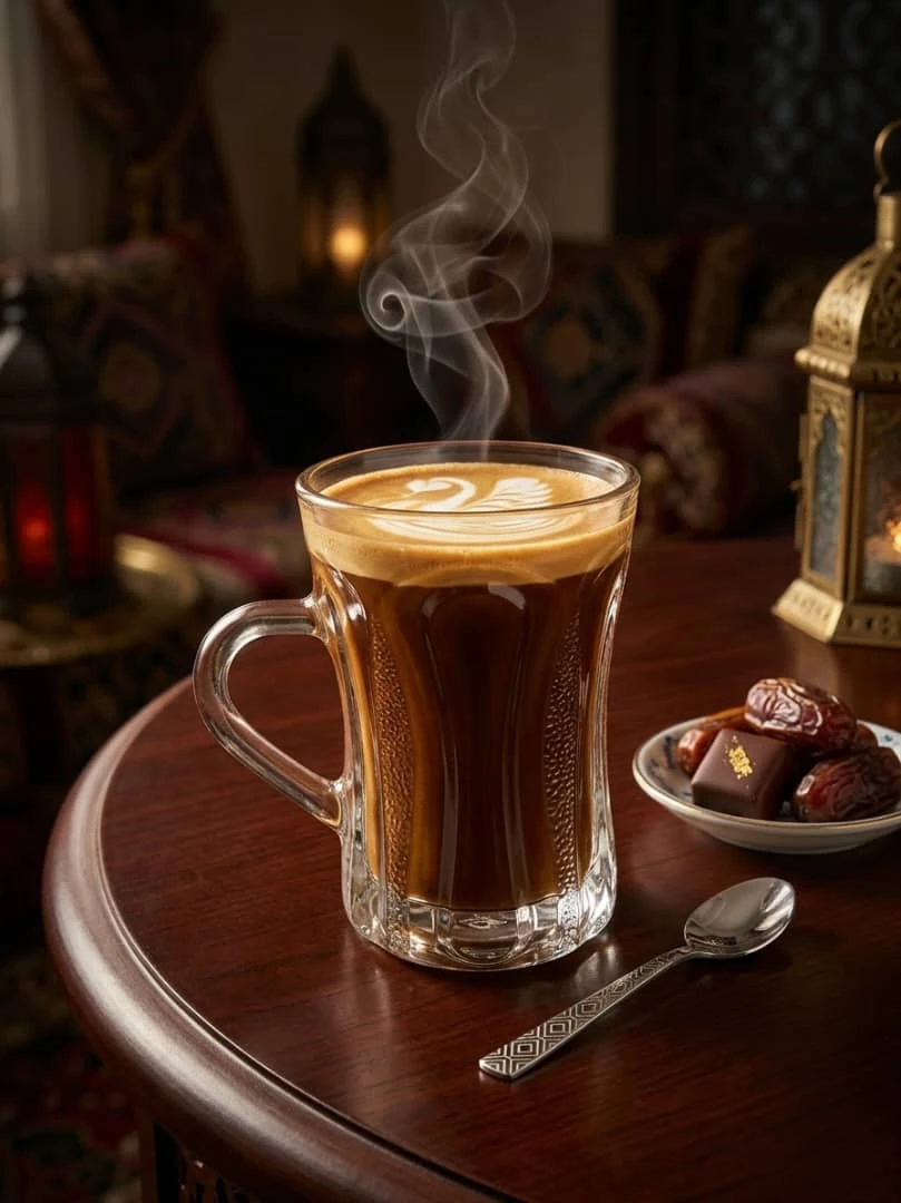 طقم كاسات شاي زجاجية بمقبض